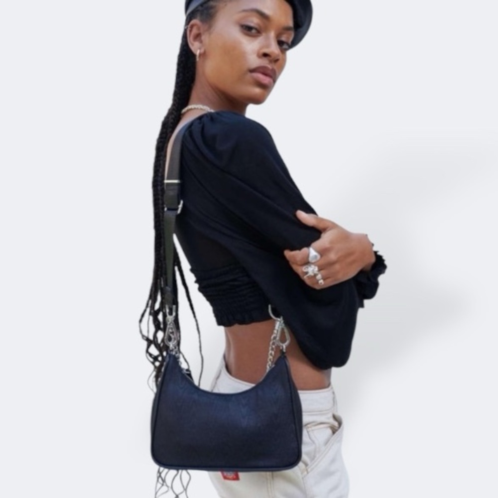 Urban Outfitters Crossbody Statement Bag In Black
